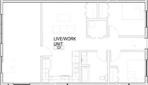 a floor plan of a bedroom apartment